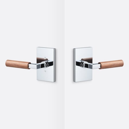 Sure-Loc Hardware Sure-Loc Hardware Levanto Passage Rosette, Polished Chrome, Walnut Grip LV101 26 GRIP-WN